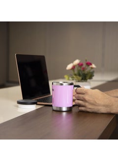 رويال فورد مج شرب أنيق للسفر معزول بالتفريغ بزاوية 360 درجة بتصميم ذي جدار مزدوج وحافة للإغلاق مضادة للتسرب أبيض 400ملليلتر  - Image 5