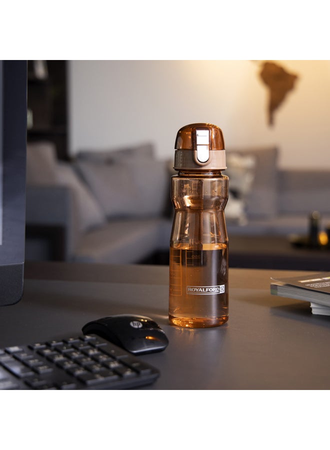 Royalford - Water Bottle with Volume Marker Coffee 550ml - Image 1