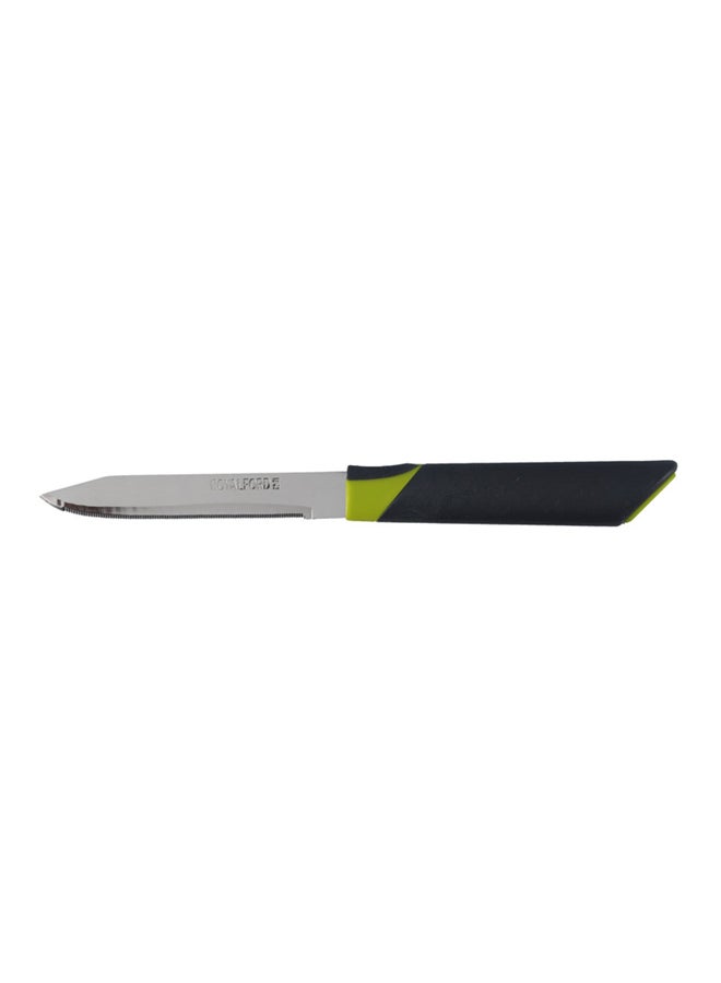 Royalford - Fruit Knives Serrated Ss Blade With Strong Pp Handle 21Cm Multicolor Green/Silver 28cm - Image 1