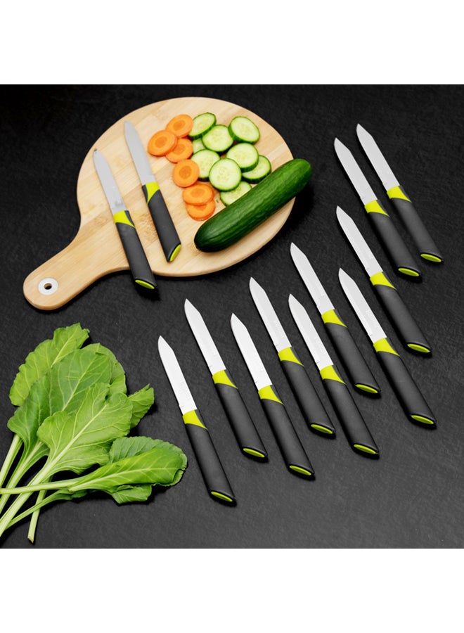 Royalford - Fruit Knives Serrated Ss Blade With Strong Pp Handle 21Cm Multicolor Green/Silver 28cm - Image 1