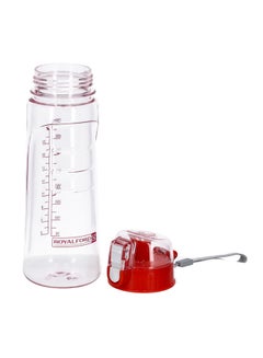Royalford Water Bottle with Hanging Clip Clear/Red  - Image 2