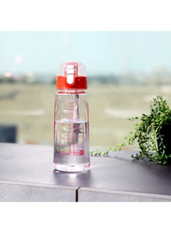 Royalford Water Bottle with Hanging Clip Clear/Red  - Image 4