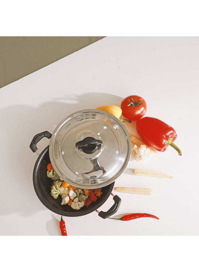 Royalford - 18Cm Mini Kadai With Stainless Steel Lid Multicolor Made In India Multicolor 18Cmcm - Image 1