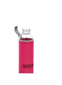 Royalford BRS Glass Bottle Pink/Clear 420ml  - Image 2