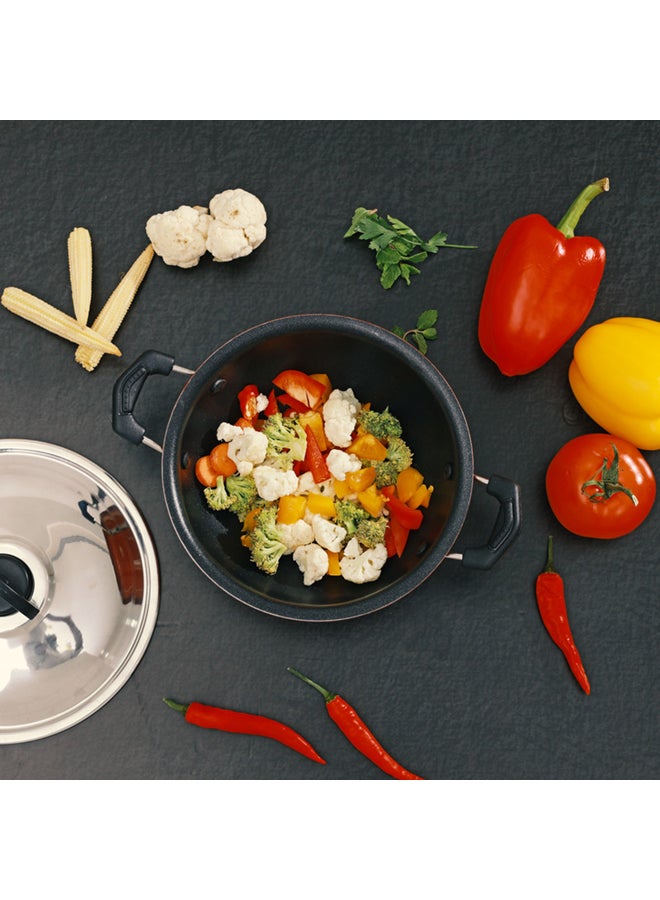Royalford - 18Cm Mini Kadai With Stainless Steel Lid Multicolor Made In India Multicolor 18Cmcm - Image 1