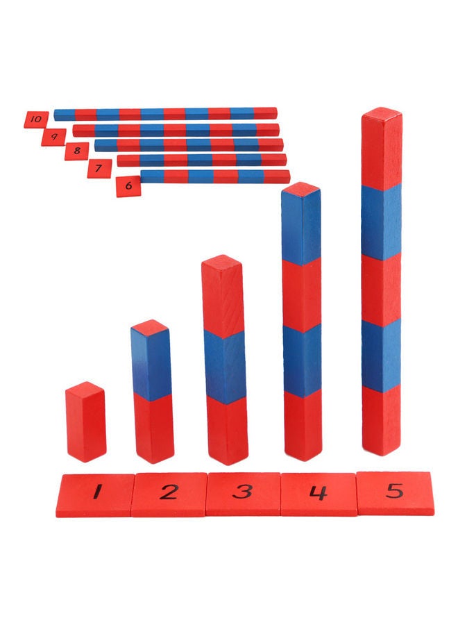 EHOME Montessori Teaching Aids Red And Blue Counting Sticks Educational Toys for Kids 35 X 15.7 X 3.3cm  - Image 4