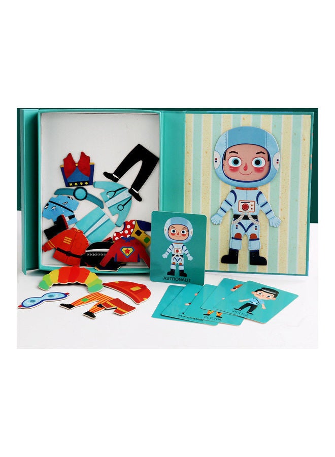 EHOME Early Education Book Type Magnetic Professional Dressing Up Game Puzzle 22x17x3.2cm  - Image 1