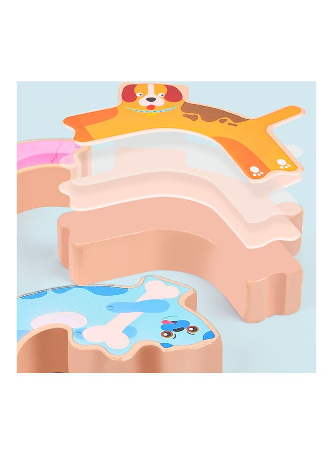 إيهوم Kitten Balance Wooden Blocks Stacking Game 21.5 X 13.5 X 3.7cm - Image 3