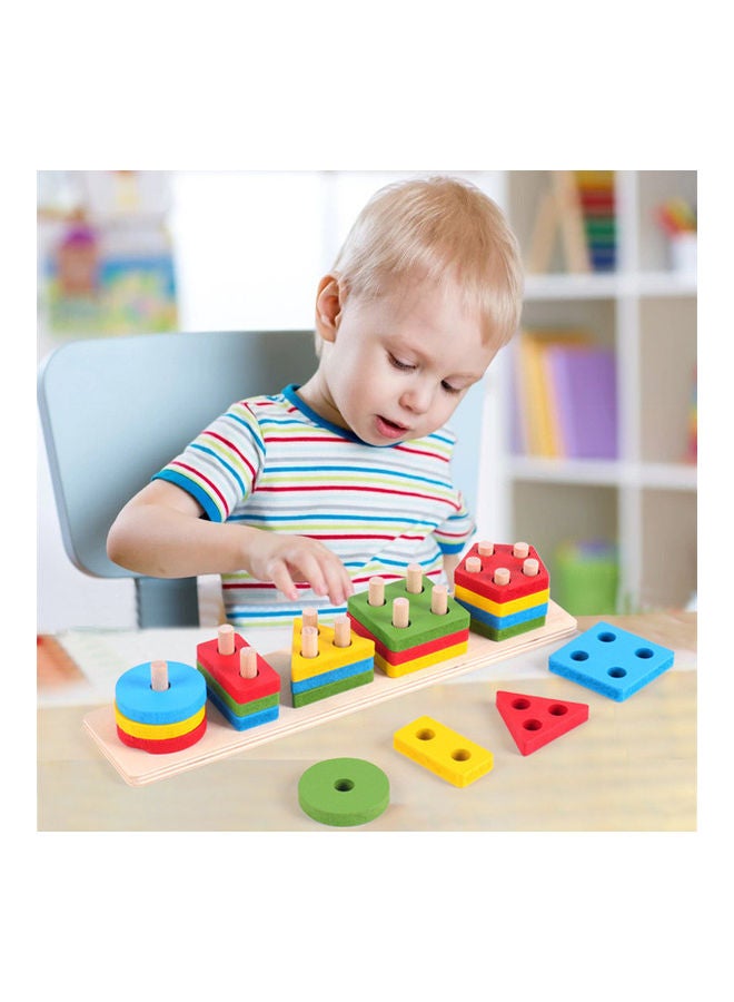 EHOME Sets Of 5 Geometry Columns Puzzle - Image 2