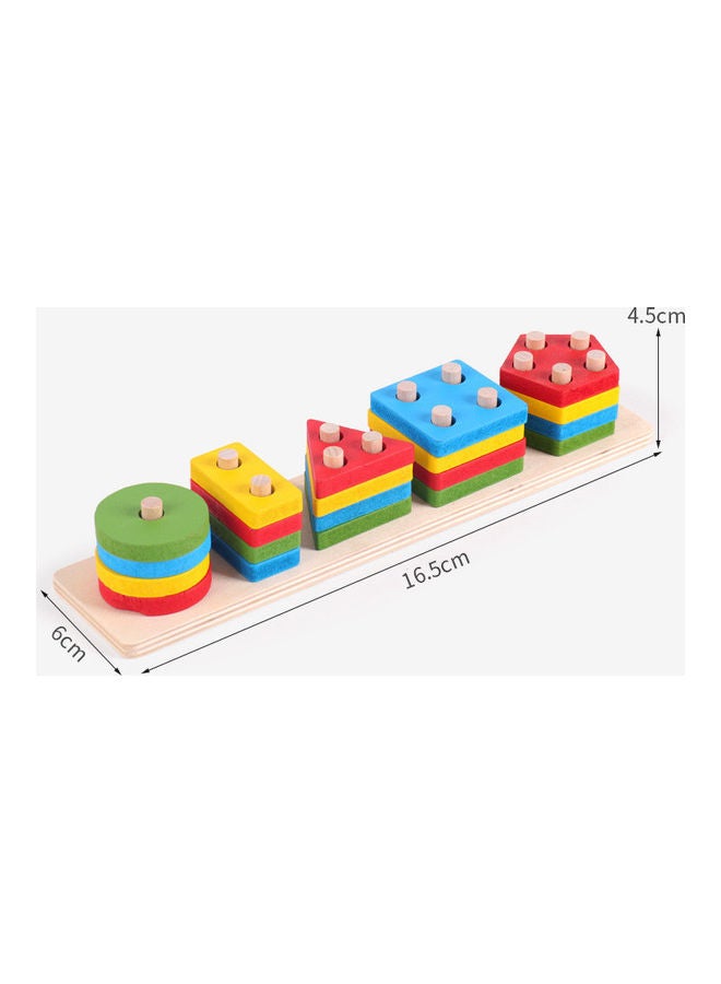 EHOME Sets Of 5 Geometry Columns Puzzle - Image 3