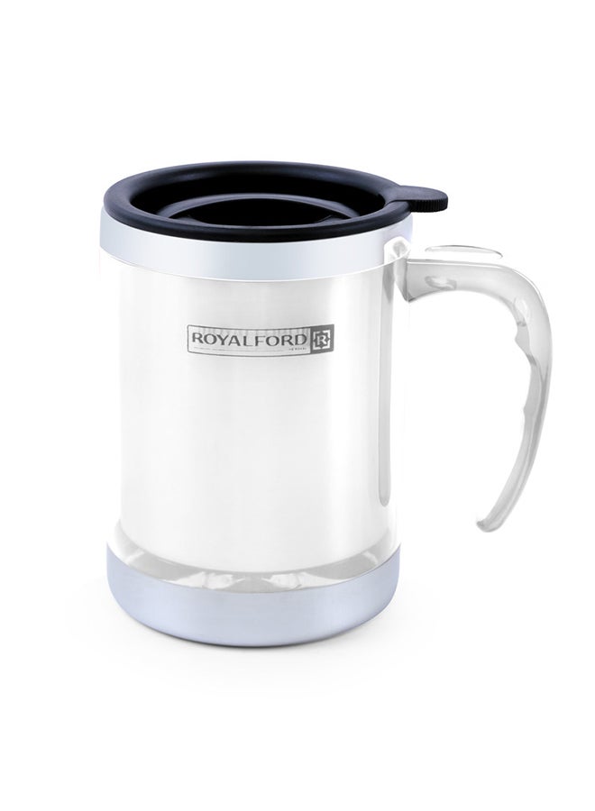 Double Wall Travel Mug 400Ml Ss 304 Inner Pot Hot Cold Silver/Black 8.5x11.8cm - v1639129198/N47241217A_1