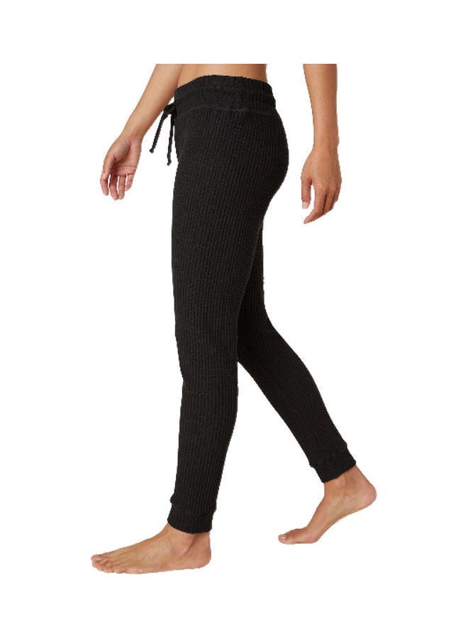 Beyond Yoga - Living Easy Waffle Knit Joggers Black - Image 1