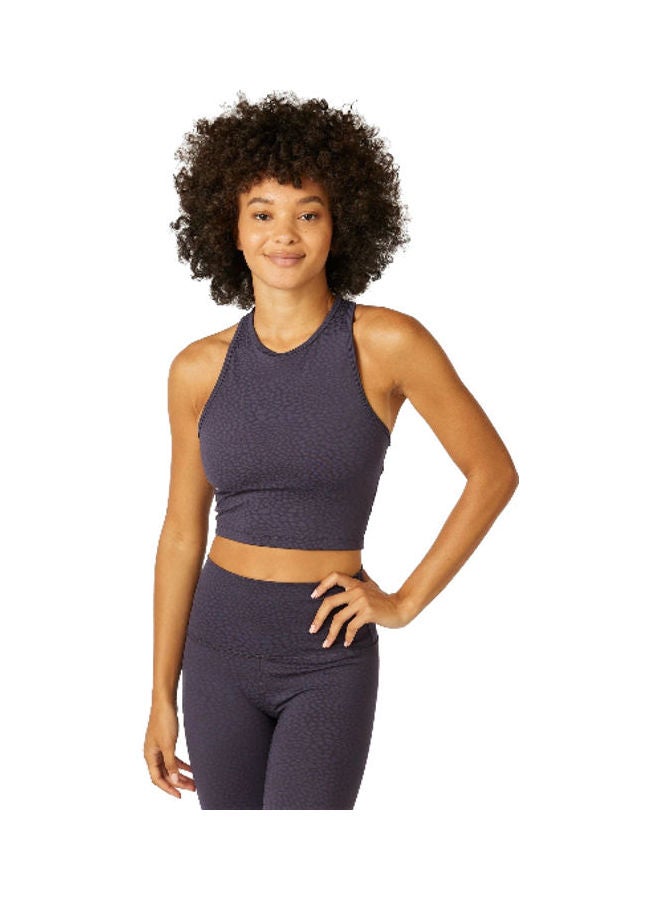 Beyond Yoga Feline Jaqcuard Studio Crop Top Shadow Grey  - Image 1