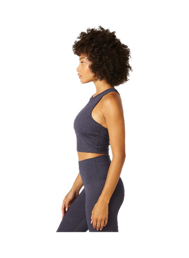 Beyond Yoga Feline Jaqcuard Studio Crop Top Shadow Grey  - Image 3