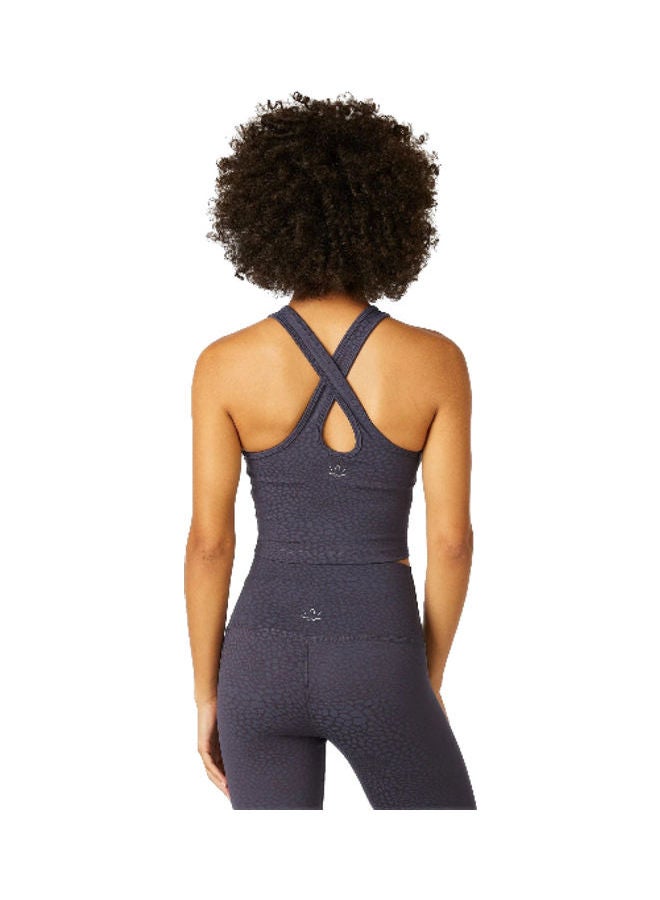Beyond Yoga Feline Jaqcuard Studio Crop Top Shadow Grey  - Image 2