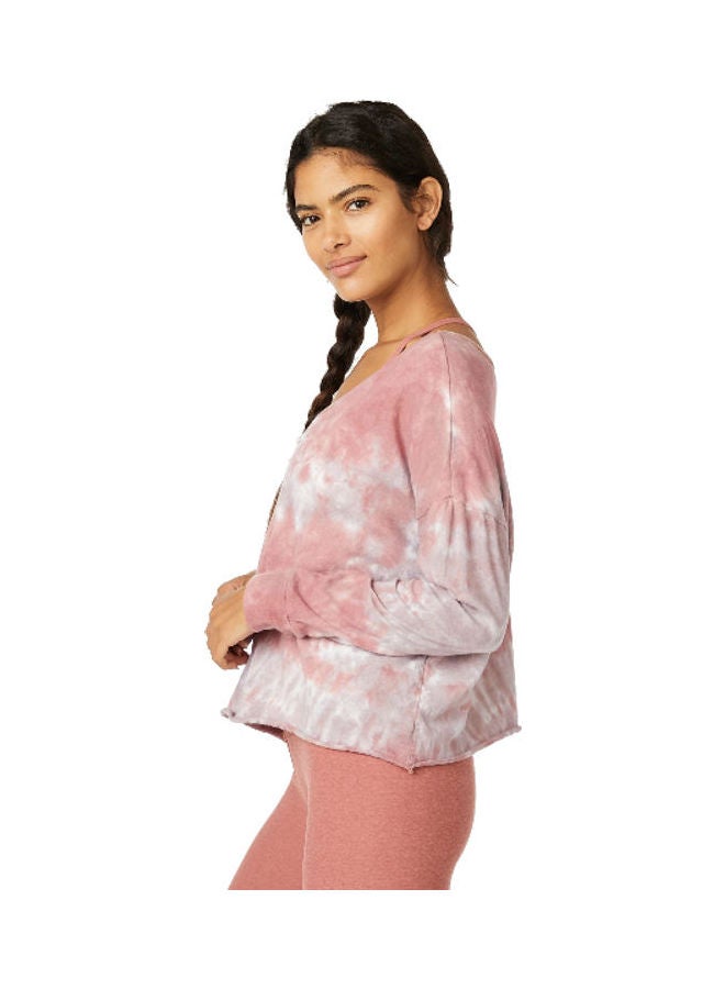Open Neck Pullover Earthen Rose-Chai Cloud Dye