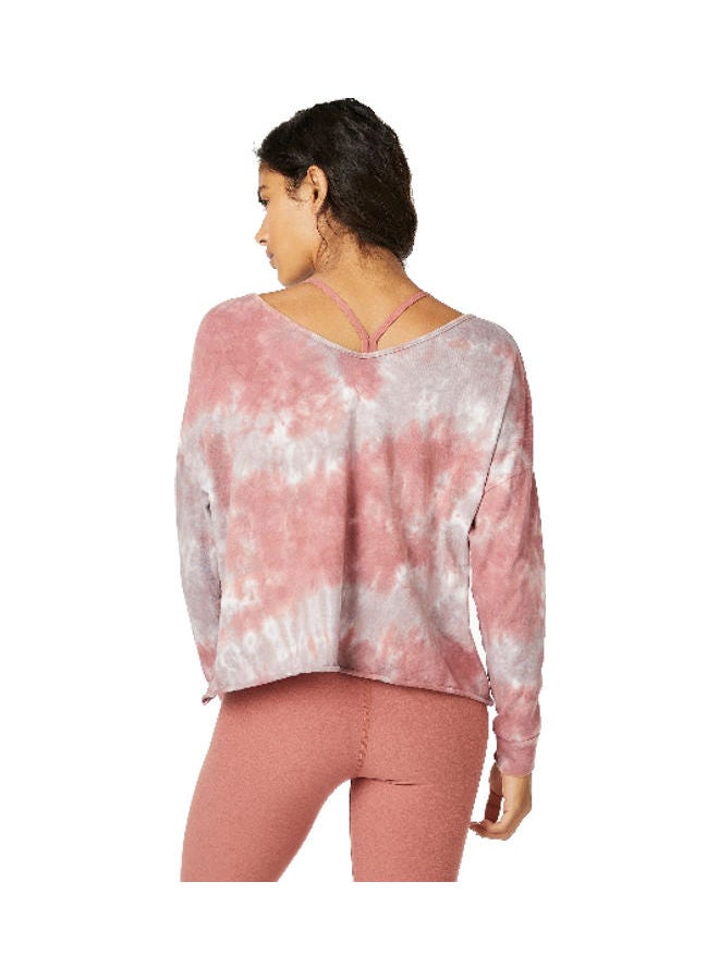 Open Neck Pullover Earthen Rose-Chai Cloud Dye