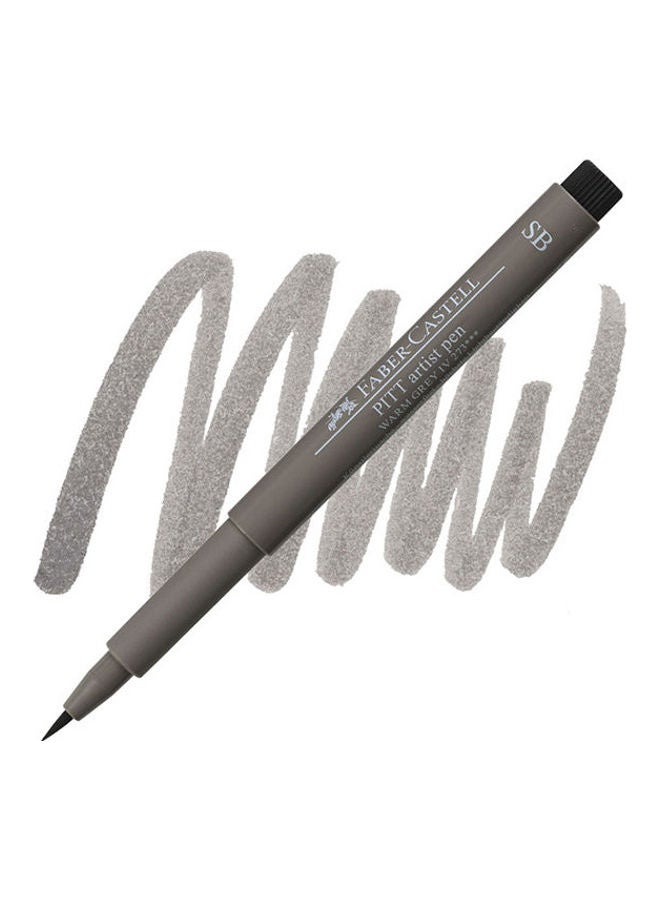 FABER-CASTELL India Ink Pitt Artist  Pen Soft Brush Warm Grey V - Image 2