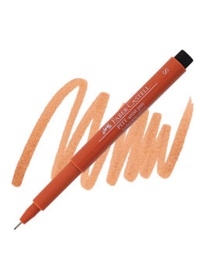FABER-CASTELL - India Ink Pitt Artist  Pen Sanguine Orange - Image 1