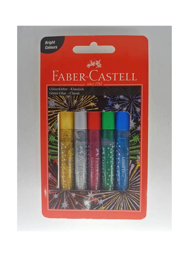 Set Of 5 Glue Glitter Multicolour