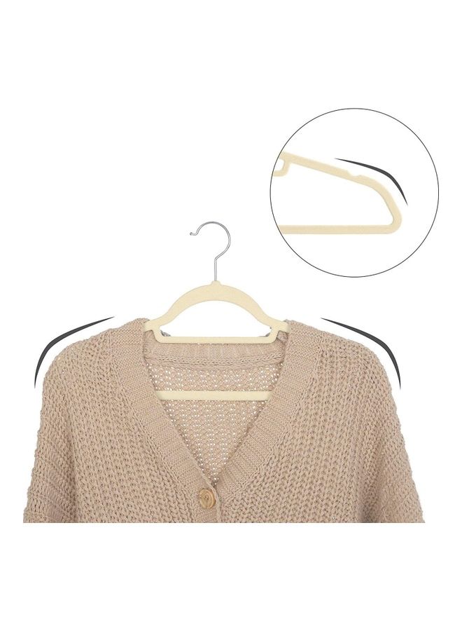 Red Dot Gift 30-Piece Velvet Hanger Beige 42x22x0.5 cmcm - Image 4