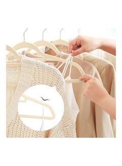 Red Dot Gift 30-Piece Velvet Hanger Beige 42x22x0.5 cmcm  - Image 5