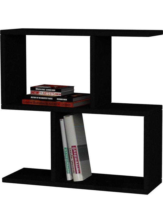 MODERN HOME - Double Layer Storage Box Bedside Table Black 30x20x60cm - Image 1