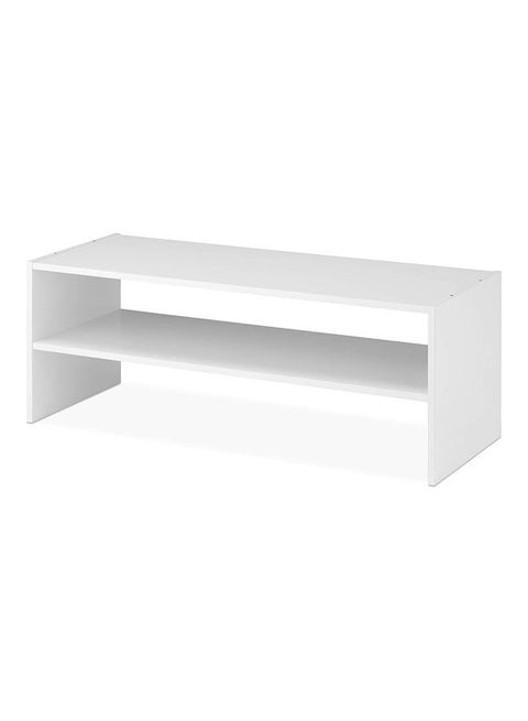 Wood Shoe Rack And Stackable white