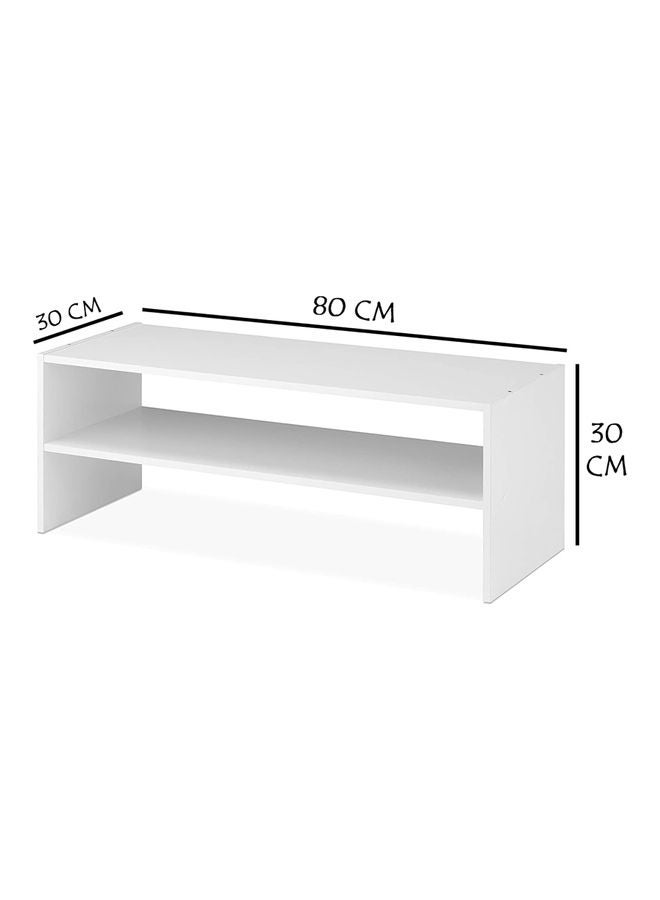 MODERN HOME - Wood Shoe Rack And Stackable white - Image 1