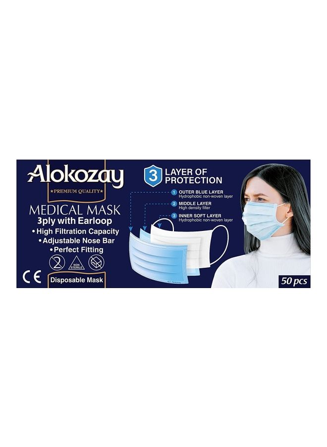Alokozay 50-Piece Medical Face Mask - Image 1