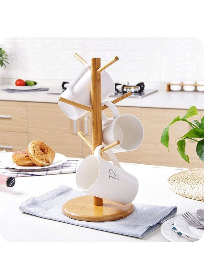 LINGWEI Bamboo Mug Holder Beige 35x16cm  - Image 5