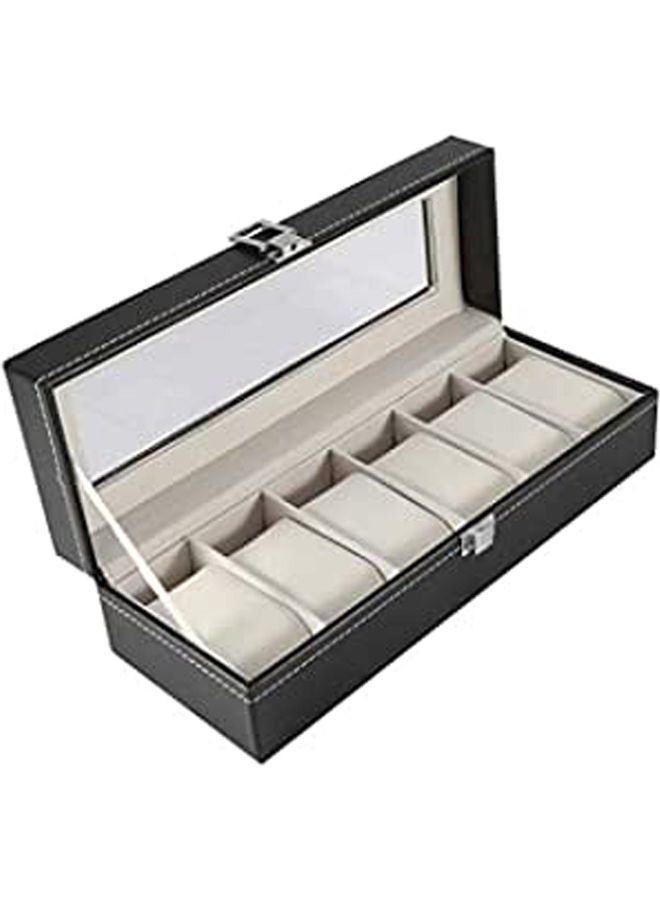 LINGWEI - unisex Leather Watch Display Case - Image 1