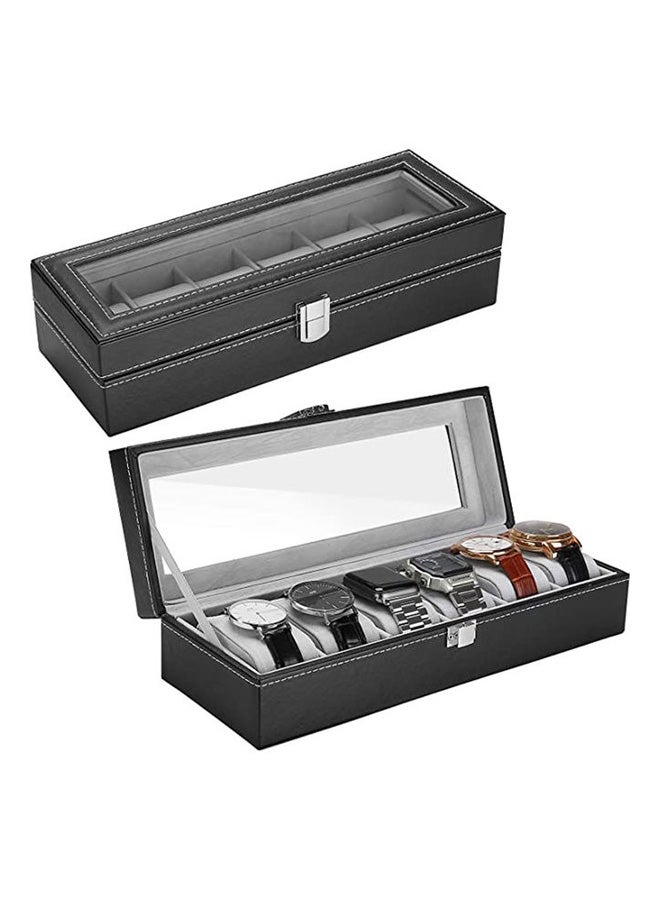 LINGWEI - unisex Leather Watch Display Case - Image 1