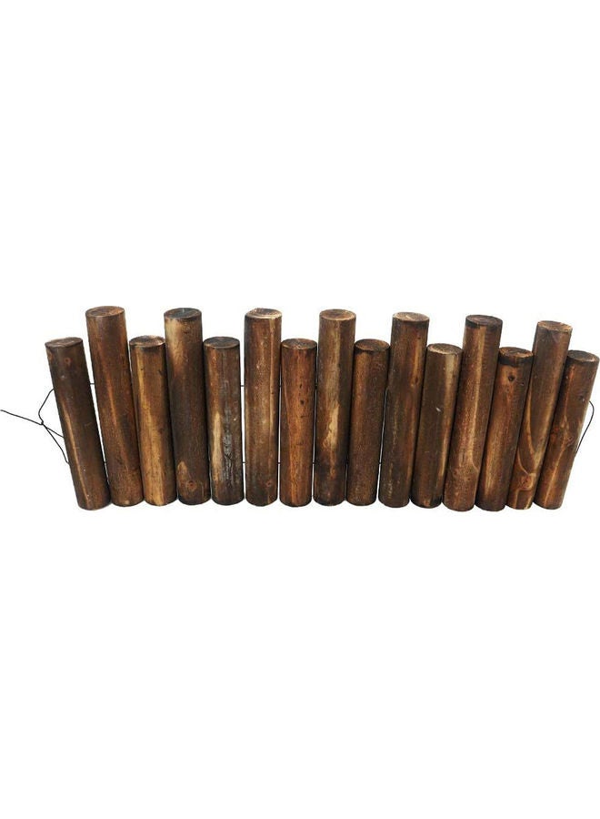 LINGWEI Wooden Garden Fence Brown 90x30x6cm - Image 1
