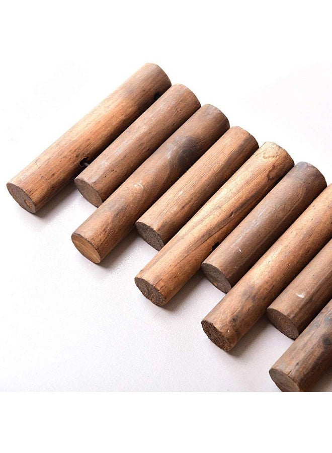 LINGWEI Wooden Garden Fence Brown 90x30x6cm - Image 4