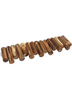لينجوي سياج للحديقة مصنوع من الخشب بني 90x25x6سم  - Image 3