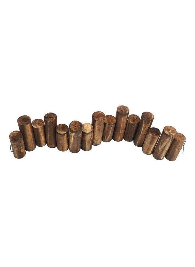 LINGWEI Wooden Garden Fence Brown 90x20x6cm - Image 1