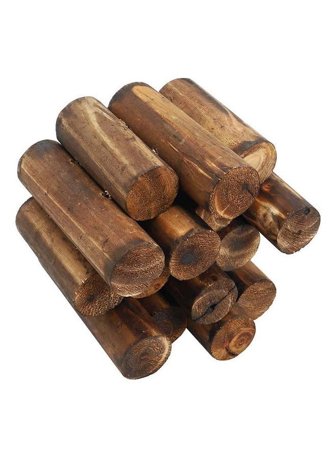 LINGWEI Wooden Garden Fence Brown 90x20x6cm - Image 2