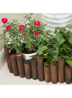 Wooden Garden Fence Brown 90x20x6cm - v1639218925/N52079292A_7