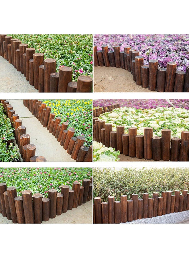 LINGWEI Wooden Garden Fence Brown 90x20x6cm - Image 5