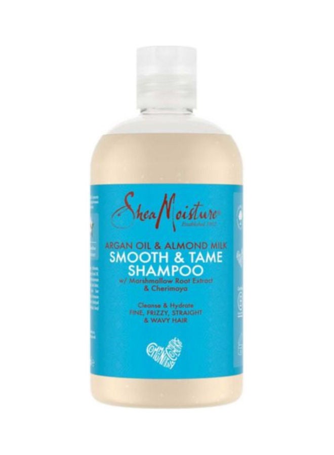 SheaMoisture Argan Oil With  Almond Milk Smooth & Tame Shampoo 384ml - Image 1