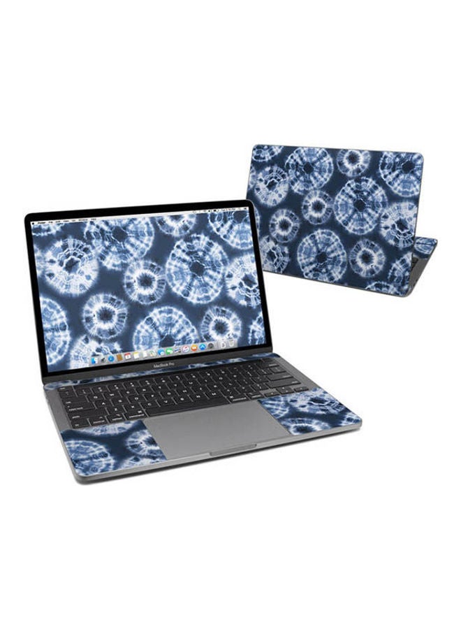 Indigo Tie Dye Skin Cover For Macbook Pro Multicolour