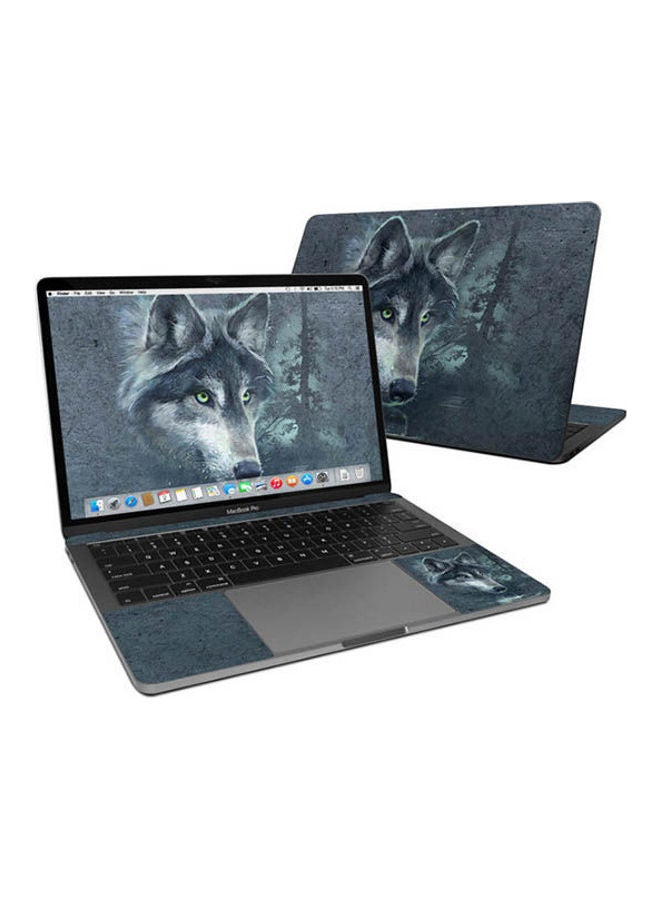 Generic Wolf Reflection Skin Cover For Macbook Pro Pre 2020 Multicolour 