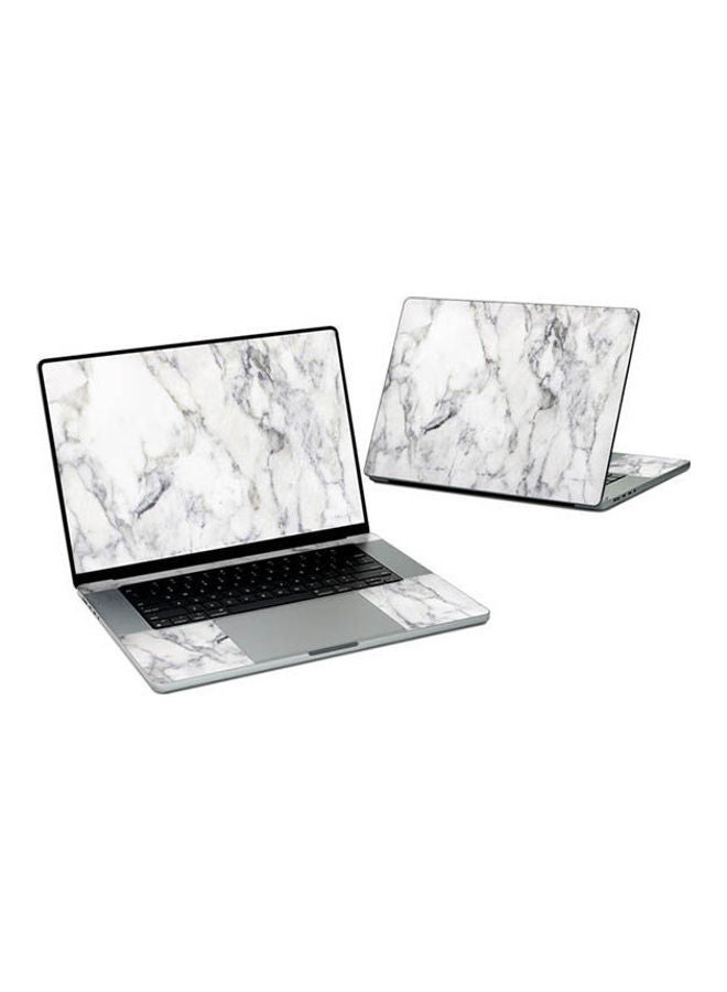 Marble Skin Cover For Apple MacBook Pro White