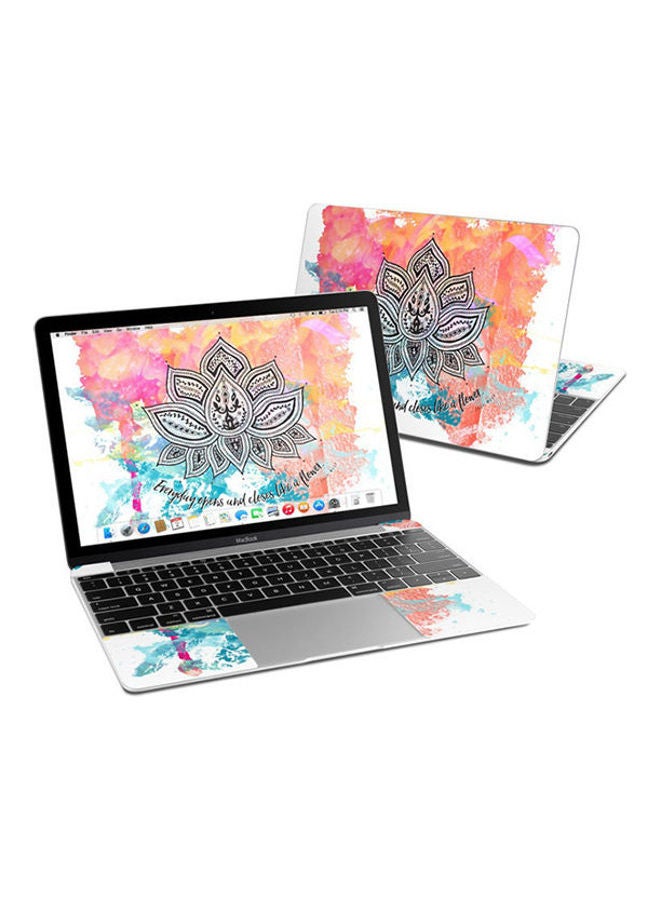 Generic Happy Lotus Skin Cover For Macbook Multicolour 