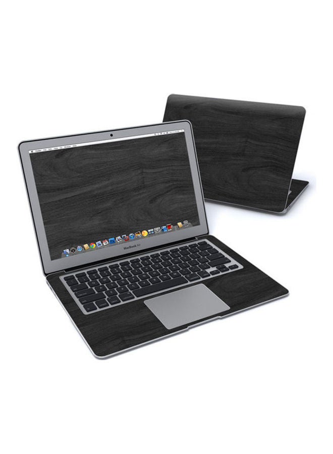 Black Woodgrain Skin Cover For Macbook Air Pre 2018 Multicolour