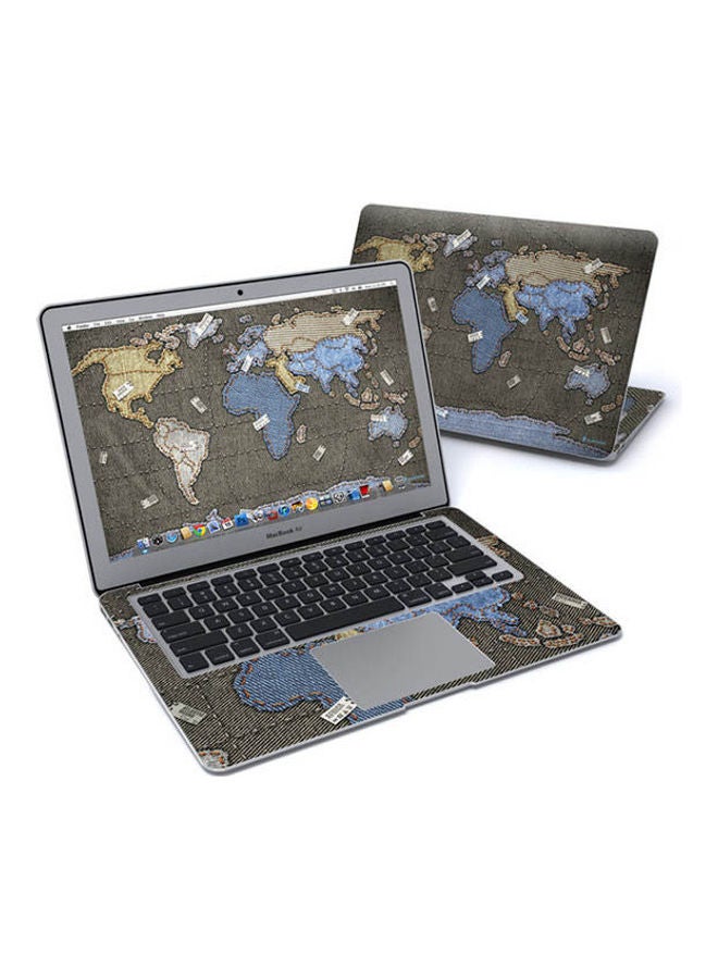 Jean Map Skin Cover For Macbook Air Pre 2018 Multicolour