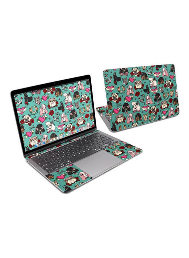 Tattoo Dogs Skin Cover For Macbook Air 13 Multicolour 