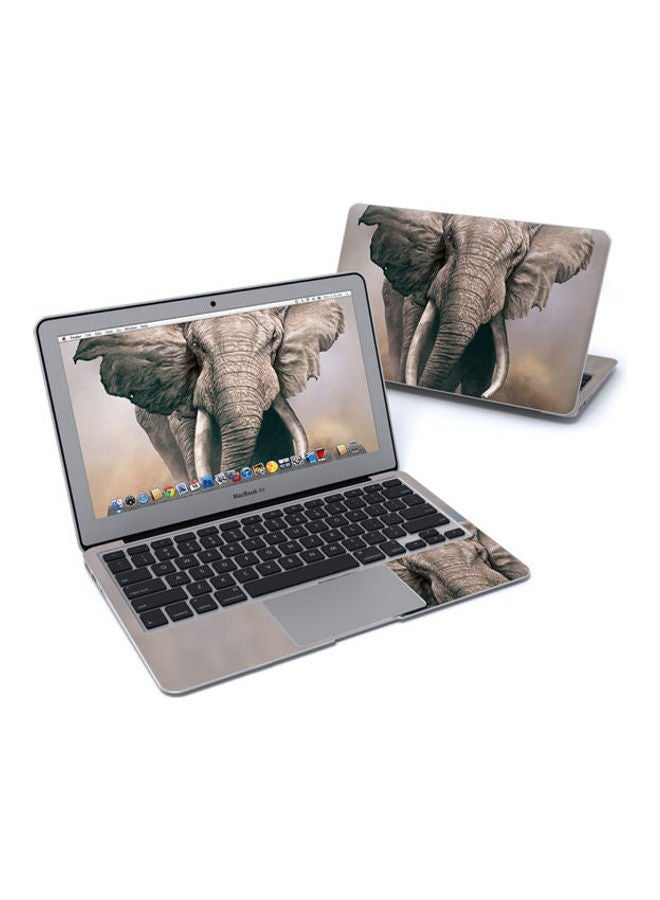 غطاء حماية بتصميم فيل أفريقي لجهاز ماك بوك إير قبل 2018 متعدد الألوان