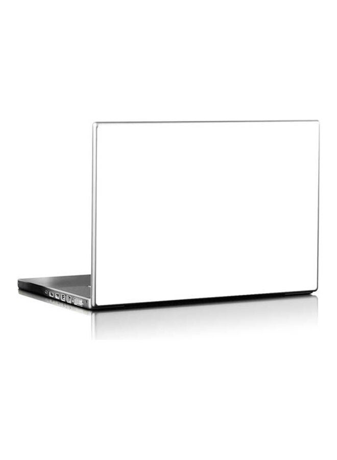 Solid State White Skin Cover For Laptop Universal Fit Multicolour